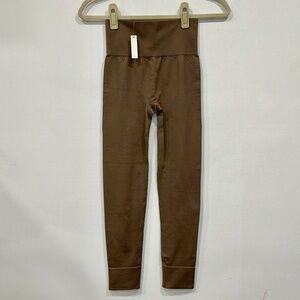 Madewell Seamless Ribbed 7/8 LEGGINGS NEW with Tags XXS-XS - Castle Rock Taupe